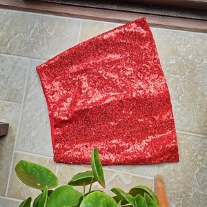 Red sequence skirt by Tipsy Elves